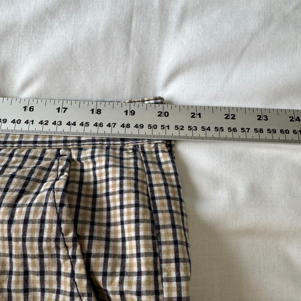U.S. Polo Assn. Plaid Shorts Men's Size 38 Flat‎ Front Casual Tan Black Check - Picture 10 of 15